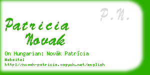 patricia novak business card